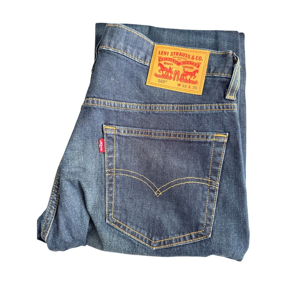 Levi's Men's 569 Loose Straight Fit Jeans - Classic Medium Wash 33x30 - Picture 2 of 14